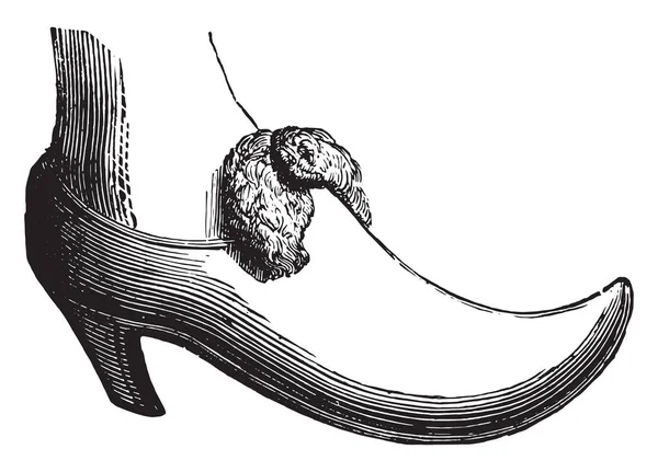 Scarpa Donna 1787 Illustrazione Incisa Epoca Enciclopedia Industriale Lami 1875 — Vettoriale Stock