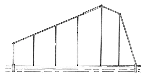 Esta Ilustración Representa Invernadero Para Invierno Que Podría Ser Construido — Vector de stock