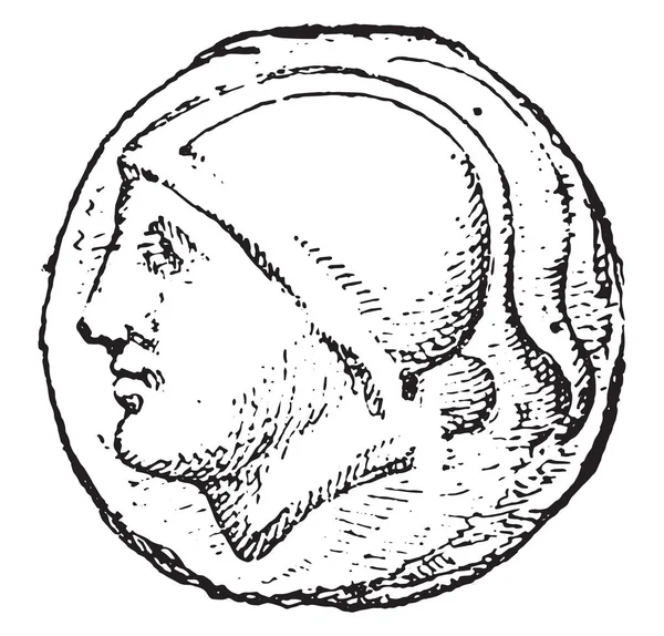 罗马货币 老式雕刻插图 — 图库矢量图片