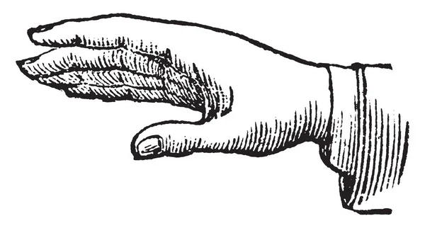 Esta Imagem Representa Posição Das Mãos Declaração Enfática Desenho Linha — Vetor de Stock