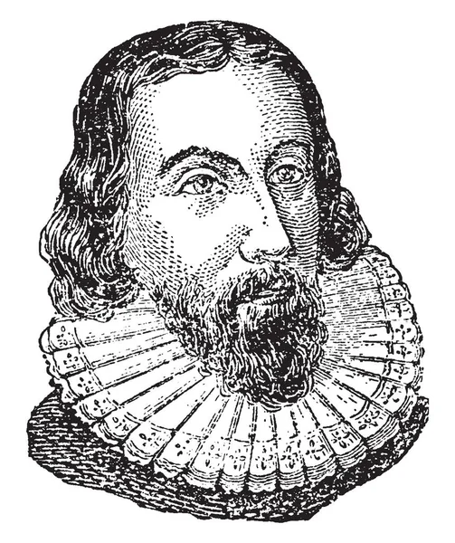 John Winthrop 1587 1649 Byl Anglický Puritánské Právník Třetí Guvernér — Stockový vektor