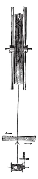 ヴィンテージを提供する作品には 図が刻まれています 産業百科事典 1875 — ストックベクタ