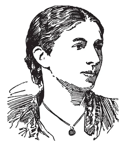 Mary Augusta Ward 1851 1920 Ele Foi Romancista Britânico Desenho — Vetor de Stock