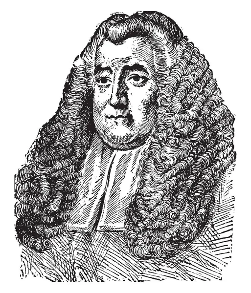 Sir William Blackstone 1723 1780 English Jurist Judge Politician Famous — Stock Vector
