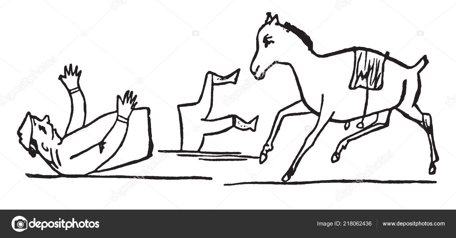 Edward Lear's Rhymes Scene Shows Old Man Fell Ground Split Stock Vector ...