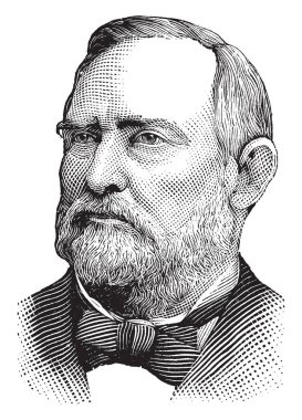 James L. Pugh, 1820-1907, Amerika Birleşik Devletleri Senatör Alabama, vintage çizgi çizme veya oyma resim görev yapmıştır