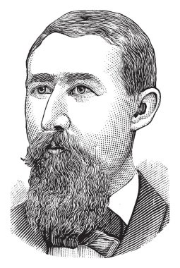 Joseph Mulhattan, o bir işadamı ve eski Başkan adayı, vintage çizgi çizme veya oyma illüstrasyon oldu