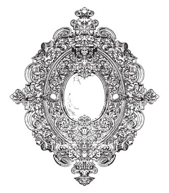 Modern kayış çalışma kenarlık ve kenar boşluğu üzerinden yapılmış onun metal, vintage çizgi çizme veya oyma illüstrasyon modundan çağrıldıktan.