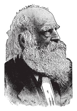 William Cullen Bryant, 1794-1878, o ilk Amerikan şair, gazeteci ve New York evening Post'un, Thanatopsis, vintage çizgi çizme veya oyma illüstrasyon yazarı Editör yapıldı.