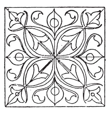 Rönesans Kare Panel bir elbise St. Croce içinde Florence, vintage çizgi çizme veya oyma illüstrasyon kilise geliyor.