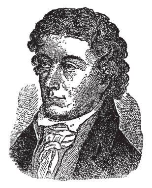 John Keats, 1795-1821, o bir İngiliz romantik şair, vintage çizgi çizme veya oyma illüstrasyon yapıldı.
