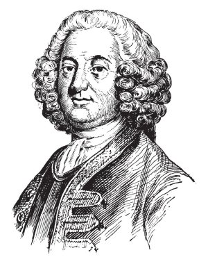 Efendim William Johnson, c.1715-1774, Anglo-İrlandalı devlet memuru Britanya İmparatorluğu ve Tümgeneral, vintage çizgi çizme veya oyma illüstrasyon yapıldı.