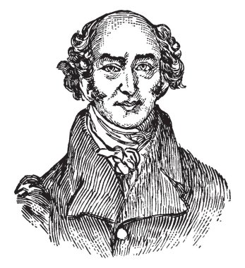 George Canning, 1770-1827, o İngiliz devlet adamı ve politikacı ve devlet adamı, Büyük Britanya, vintage çizgi çizme veya oyma illüstrasyon yapıldı.