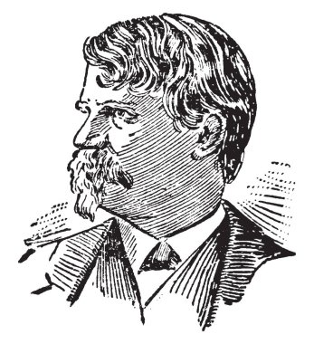 Henry Waterson, 1840-1921, o bir Amerikalı gazeteci, vintage çizgi çizme veya oyma illüstrasyon yapıldı.