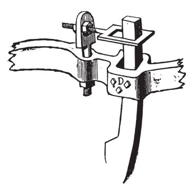 Danimarka Coutriere, vintage illüstrasyon kazınmış. Endüstriyel ansiklopedi E.-O. Lami - 1875