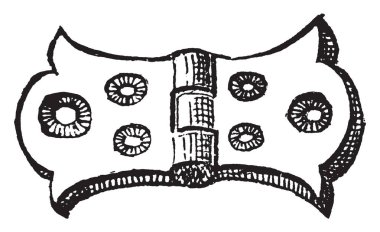 Menteşe bir kapıda ortak, kapı ya da kapak açılır ve kapanır, vintage çizgi çizme veya oyma illüstrasyon salıncaklar.