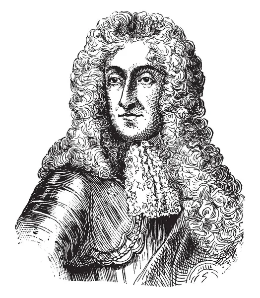 James 1633 1701 Byl Králem Anglie Irsko Vintage Kreslení Čar — Stockový vektor