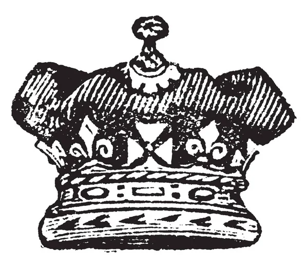 Royal Duke Coronet Est Une Couronne Jamais Arcs Dessin Ligne — Image vectorielle