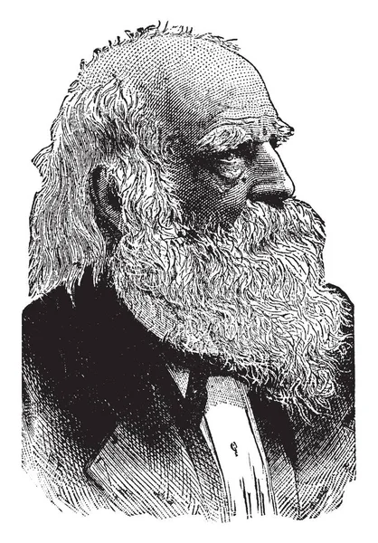 윌리엄 1794 1878 첫번째 저널리스트 그리고 편집자 포스트 Thanatopsis 빈티지 — 스톡 벡터