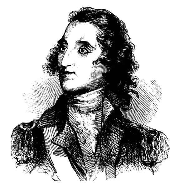 トマス ピンクニー 1750 1828 彼はアメリカの政治家 外交官 および知事のサウスカロライナ ビンテージの線描画や彫刻イラスト — ストックベクタ