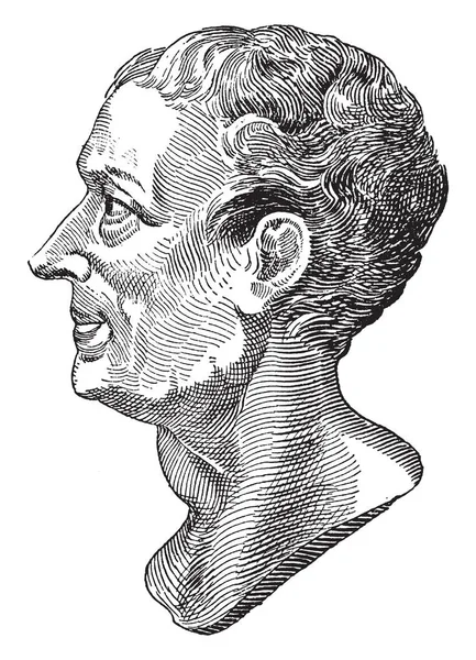 Montesquieu 1689 1755 Fue Abogado Filósofo Político Francés Dibujo Líneas — Vector de stock