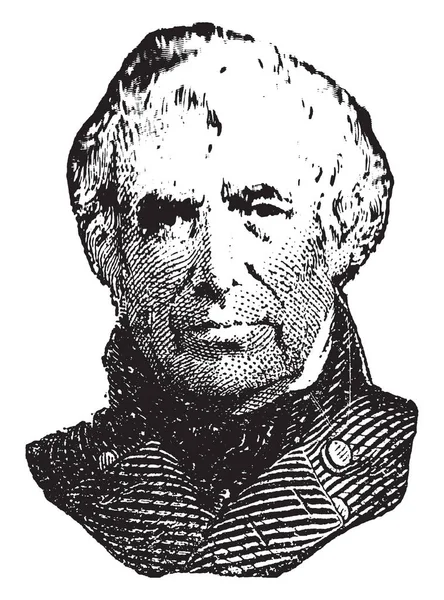 Zachary Taylor 1784 1850 Hij President Van Verenigde Staten Van — Stockvector