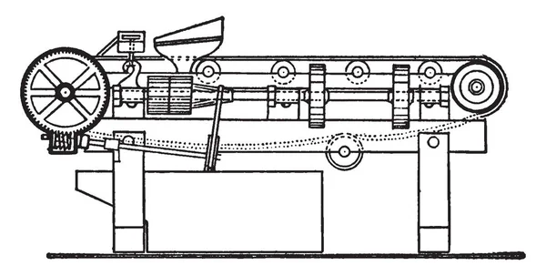 Illustration Represents Side View Frue Vanner Vintage Line Drawing Engraving — Stock Vector