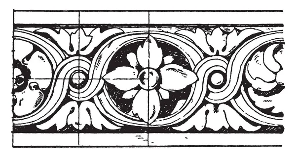 Louvre Torus Moulding Museo París Cornisa Curvada Cavetto Una Más — Archivo Imágenes Vectoriales