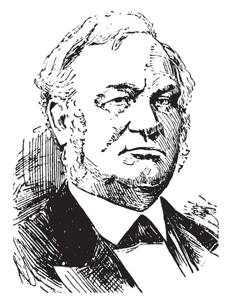 Alexander Ramsey 1815 1903 Ele Era Político Americano Senador Dos —  Vetores de Stock