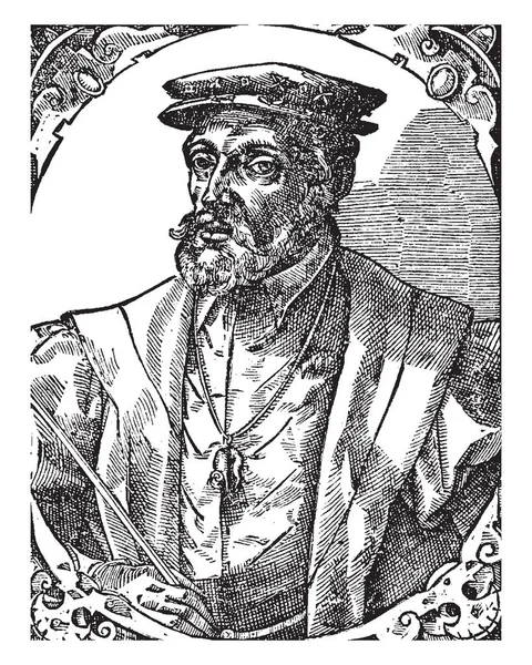 チャールズ 1500 1558 彼は神聖ローマ皇帝 スペイン王 ドイツ ビンテージの線描画や彫刻イラストの皇帝 — ストックベクタ