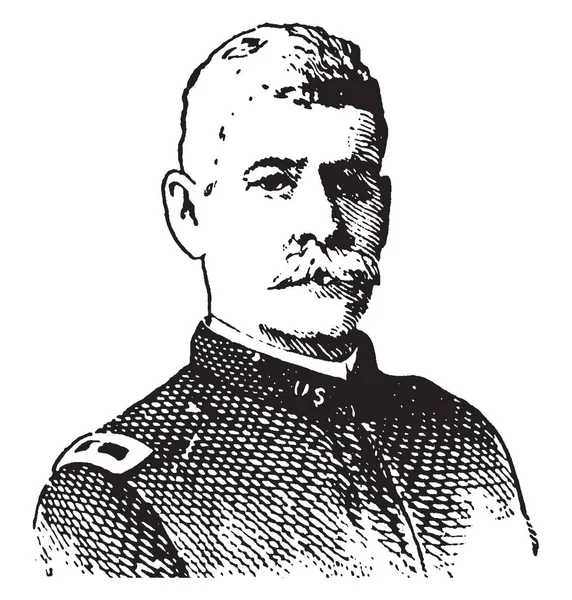 Henry Lawton 1843 1899 Hij Een Zeer Gerespecteerde Amerikaanse Legerofficier — Stockvector