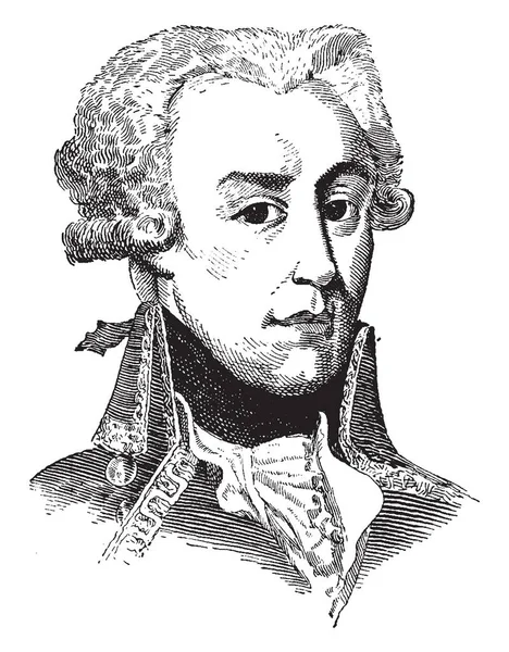 Lafayette 1757 1834 Foi Aristocrata General Francês Que Lutou Guerra —  Vetores de Stock