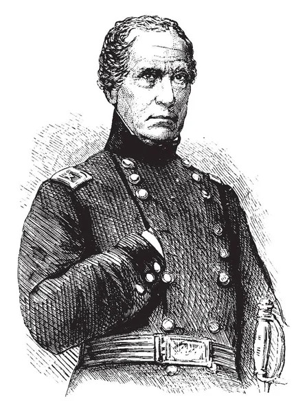General John Wool 1784 1869 Bir Subay Birleşik Devletler Ordusu — Stok Vektör
