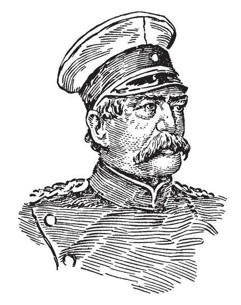 Otto Von Bismark 1815 1898 Foi Estadista Prussiano Primeiro Chanceler — Vetor de Stock