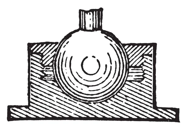 Esta Ilustración Representa Ball Socket Joint Dibujo Línea Vintage Ilustración — Vector de stock