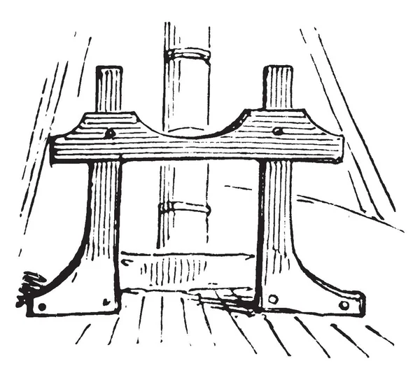 Gallows Bitts Paio Robuste Cornici Quercia Realizzate Sotto Forma Forca — Vettoriale Stock