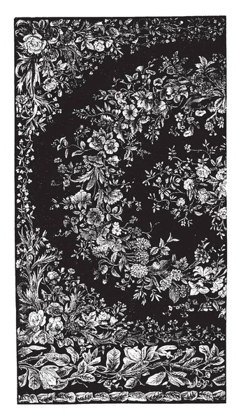 Tapis Est Conçu Avec Des Boutons Fleurs Est Utilisé Comme — Image vectorielle