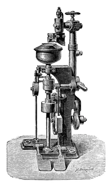 Machine Calibrée Illustration Gravée Vintage Encyclopédie Industrielle Lami 1875 — Image vectorielle