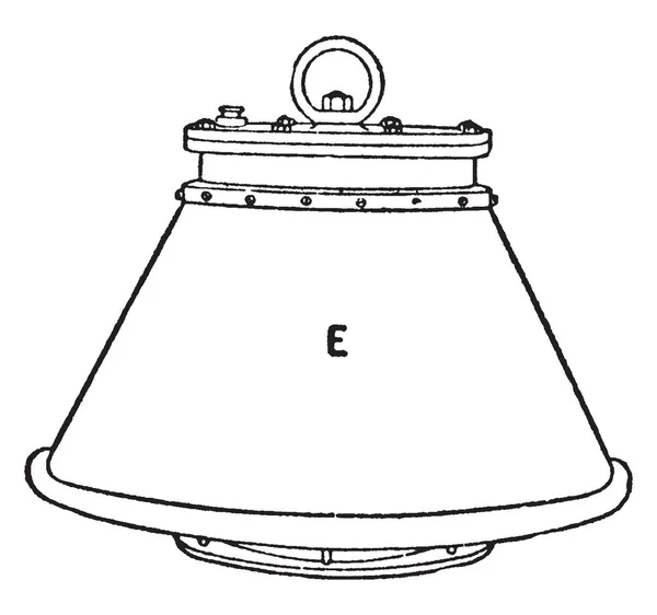 Ponorky Elektrická Lampa Která Kovové Pouzdro Obsahující Elektrické Armatury Vintage — Stockový vektor