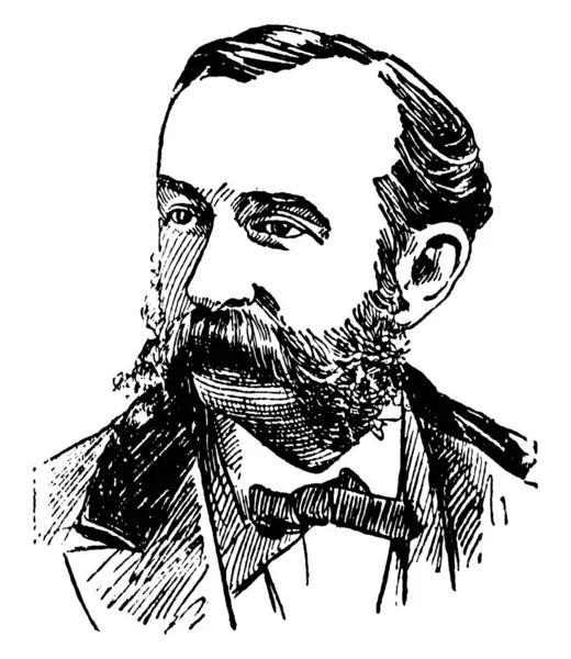Daniel Coit Gilman 1831 1908 Byl Americký Pedagog Akademik Třetí — Stockový vektor