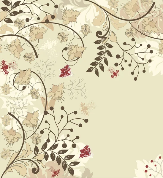 Hermoso Fondo Floral Ilustración Vectorial — Vector de stock