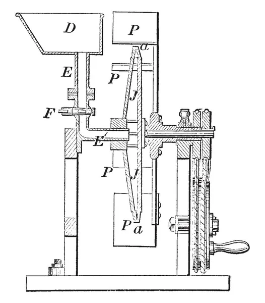 Ilustracja Przedstawia Maszyny Pary Które Wykorzystywane Celów Leczniczych Vintage Rysowania — Wektor stockowy