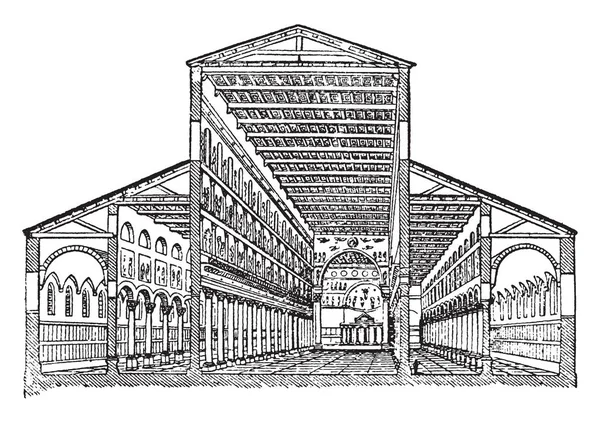 Basiliek Als Kamer Van Rechtbank Van Een Koning Een Voorbeeld — Stockvector