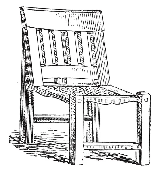 Ägyptischer Stuhl Vintage Gravierte Illustration Privatleben Der Antiken Familie 1881 — Stockvektor