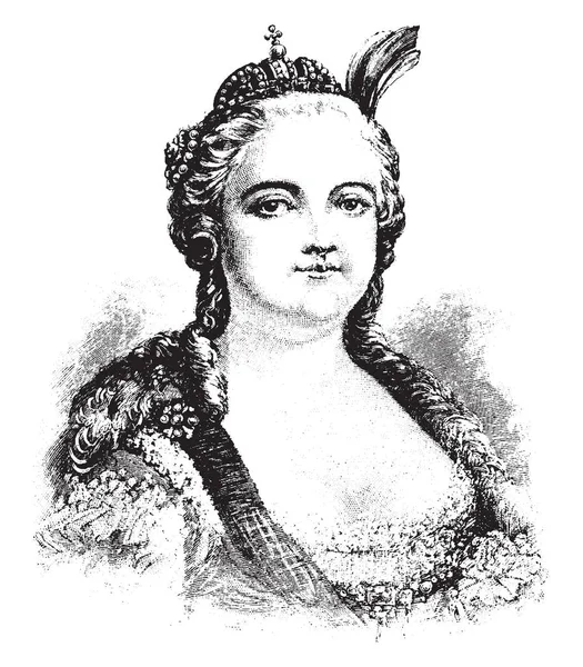 Isabel Rusia 1709 1761 Fue Emperatriz Rusia Desde 1741 Hasta — Vector de stock