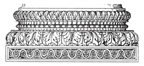 Ρωμαϊκή Βάσης Τεχνητά Φύλλα Ιταλία Φυσικό Ρωμαϊκή Ρώμη Γραμμή Άξονα — Διανυσματικό Αρχείο