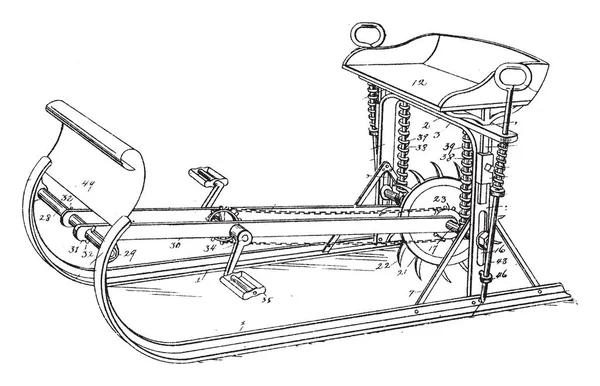 Ice Velocipede Artilugio Sensato Que Literalmente Patina Por Medio Maquinaria — Archivo Imágenes Vectoriales