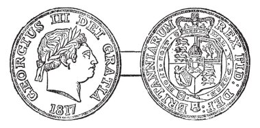 George III 1 Ocak 1801, vintage çizgi çizme veya oyma resimde iki ülkenin birliğini kadar Kral Büyük Britanya ve İrlanda kralı 25 Ekim 1760 üzerinden yapıldı.