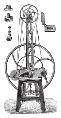 Makine düzleme, Lehçe ve bitirmek, vintage oyulmuş illüstrasyon. Endüstriyel ansiklopedi E.-O. Lami - 1875