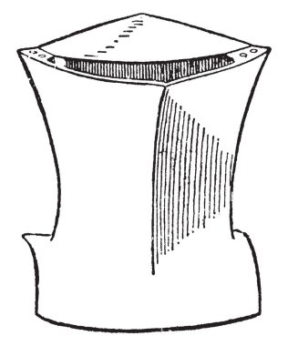 15. yüzyılın başlarında, vintage çizgi çizme veya oyma illüstrasyon heaume.